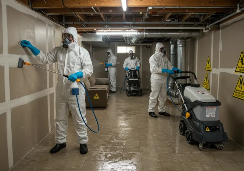 Basement Moisture Removal and Structural Drying process in Liberty, MO